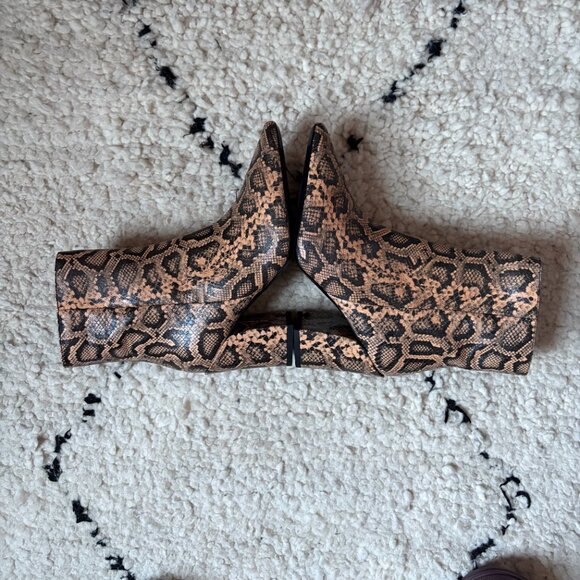 Aquatalia boots women's size 7 Leonora Snakeskin Print Leather Made in Italy - Picture 4 of 6